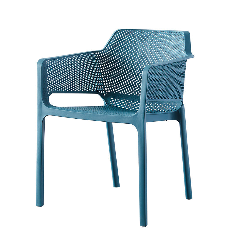 Scandinavian Plastic Dining Armchair Indoor Stackable Arm Chairs for Kitchen Clearhalo ' kitchen&dining_furn' 'Dining Chairs' 'Dining Tables & Seating' 'dining_chair' 'furn' 'furn_dining_chair' 'Furniture' 'furniture_dining_chair' 'Kitchen & Dining Furniture' 'kitchen' 3702397