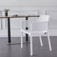 Scandinavian Plastic Dining Armchair Indoor Stackable Arm Chairs for Kitchen Clearhalo ' kitchen&dining_furn' 'Dining Chairs' 'Dining Tables & Seating' 'dining_chair' 'furn' 'furn_dining_chair' 'Furniture' 'furniture_dining_chair' 'Kitchen & Dining Furniture' 'kitchen' 3702405
