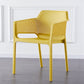 Scandinavian Plastic Dining Armchair Indoor Stackable Arm Chairs for Kitchen Yellow 1 Piece Clearhalo ' kitchen&dining_furn' 'Dining Chairs' 'Dining Tables & Seating' 'dining_chair' 'furn' 'furn_dining_chair' 'Furniture' 'furniture_dining_chair' 'Kitchen & Dining Furniture' 'kitchen' 3702408