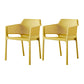 Scandinavian Plastic Dining Armchair Indoor Stackable Arm Chairs for Kitchen Yellow 2 Piece Set Clearhalo ' kitchen&dining_furn' 'Dining Chairs' 'Dining Tables & Seating' 'dining_chair' 'furn' 'furn_dining_chair' 'Furniture' 'furniture_dining_chair' 'Kitchen & Dining Furniture' 'kitchen' 3702410