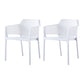 Scandinavian Plastic Dining Armchair Indoor Stackable Arm Chairs for Kitchen White 2 Piece Set Clearhalo ' kitchen&dining_furn' 'Dining Chairs' 'Dining Tables & Seating' 'dining_chair' 'furn' 'furn_dining_chair' 'Furniture' 'furniture_dining_chair' 'Kitchen & Dining Furniture' 'kitchen' 3702422
