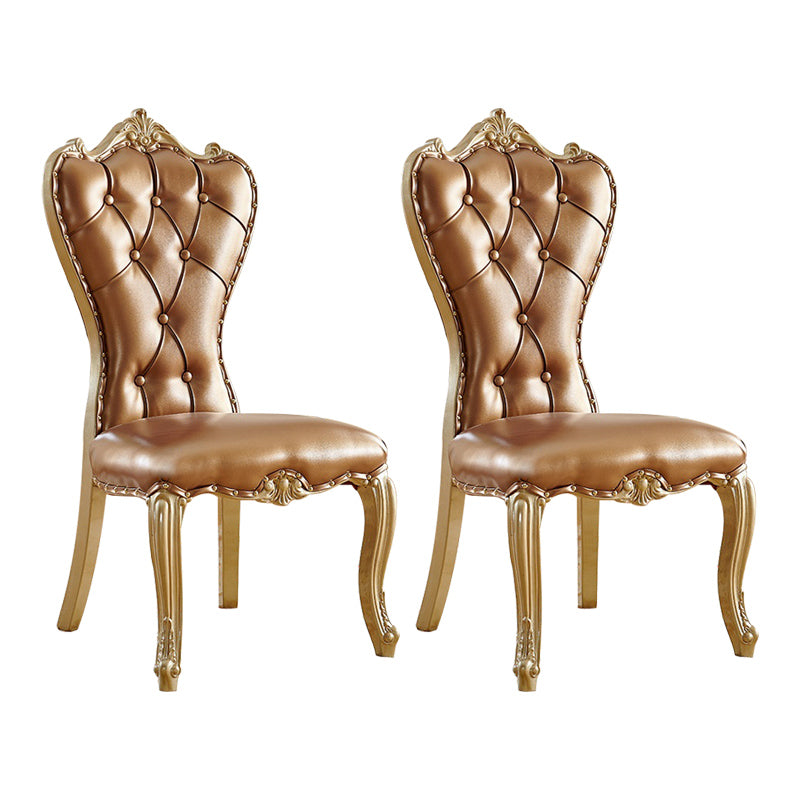 Victorian Style Dining Chair Parsons Dining Armless Chair for Home Use Coffee 2 Piece Set Clearhalo ' kitchen&dining_furn' 'Dining Chairs' 'Dining Tables & Seating' 'dining_chair' 'furn' 'furn_dining_chair' 'Furniture' 'furniture_dining_chair' 'Kitchen & Dining Furniture' 'kitchen' 3702432