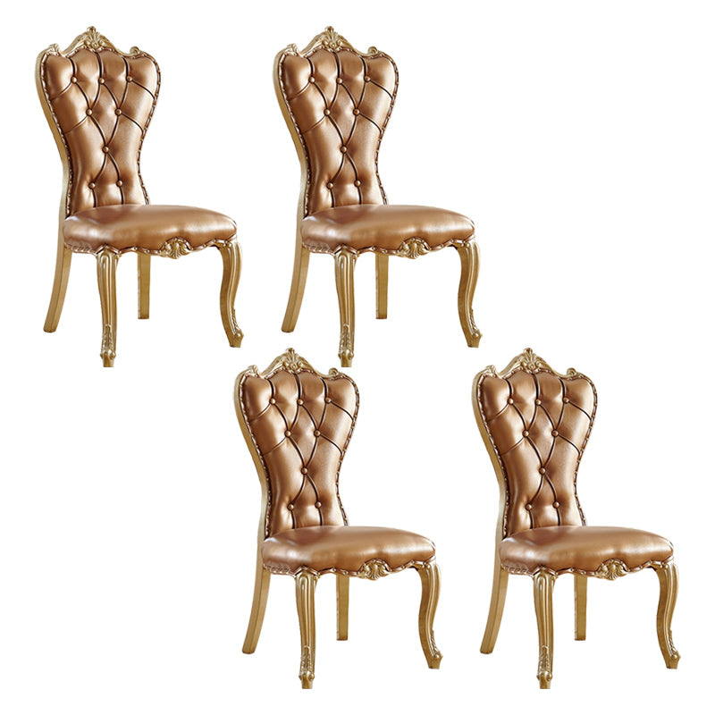 Victorian Style Dining Chair Parsons Dining Armless Chair for Home Use Coffee 4 Piece Set Clearhalo ' kitchen&dining_furn' 'Dining Chairs' 'Dining Tables & Seating' 'dining_chair' 'furn' 'furn_dining_chair' 'Furniture' 'furniture_dining_chair' 'Kitchen & Dining Furniture' 'kitchen' 3702434
