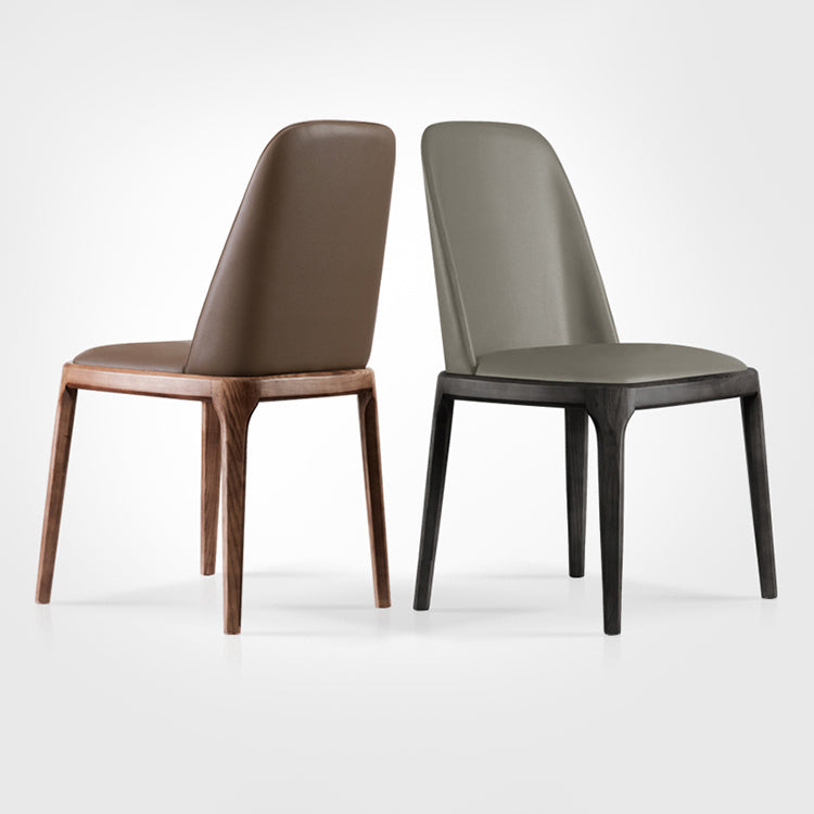 Scandinavian Style Wood Dining Chairs Dining Room Armless Solid Back Chair Clearhalo ' kitchen&dining_furn' 'Dining Chairs' 'Dining Tables & Seating' 'dining_chair' 'furn' 'furn_dining_chair' 'Furniture' 'furniture_dining_chair' 'Kitchen & Dining Furniture' 'kitchen' 3702441