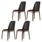 Scandinavian Style Wood Dining Chairs Dining Room Armless Solid Back Chair Black 4 Piece Set Walnut Clearhalo ' kitchen&dining_furn' 'Dining Chairs' 'Dining Tables & Seating' 'dining_chair' 'furn' 'furn_dining_chair' 'Furniture' 'furniture_dining_chair' 'Kitchen & Dining Furniture' 'kitchen' 3702442