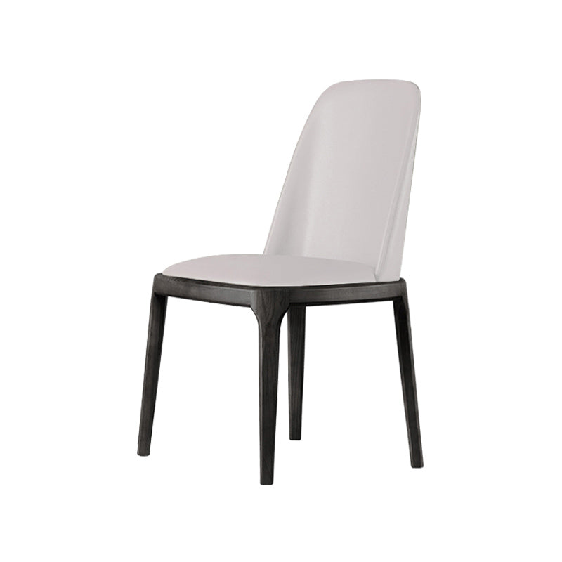 Scandinavian Style Wood Dining Chairs Dining Room Armless Solid Back Chair White 1 Piece Black Clearhalo ' kitchen&dining_furn' 'Dining Chairs' 'Dining Tables & Seating' 'dining_chair' 'furn' 'furn_dining_chair' 'Furniture' 'furniture_dining_chair' 'Kitchen & Dining Furniture' 'kitchen' 3702454
