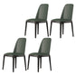 Scandinavian Style Wood Dining Chairs Dining Room Armless Solid Back Chair Blackish Green 4 Piece Set Black Clearhalo ' kitchen&dining_furn' 'Dining Chairs' 'Dining Tables & Seating' 'dining_chair' 'furn' 'furn_dining_chair' 'Furniture' 'furniture_dining_chair' 'Kitchen & Dining Furniture' 'kitchen' 3702459