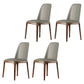 Scandinavian Style Wood Dining Chairs Dining Room Armless Solid Back Chair Gray-Blue 4 Piece Set Walnut Clearhalo ' kitchen&dining_furn' 'Dining Chairs' 'Dining Tables & Seating' 'dining_chair' 'furn' 'furn_dining_chair' 'Furniture' 'furniture_dining_chair' 'Kitchen & Dining Furniture' 'kitchen' 3702468