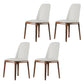 Scandinavian Style Wood Dining Chairs Dining Room Armless Solid Back Chair White 4 Piece Set Walnut Clearhalo ' kitchen&dining_furn' 'Dining Chairs' 'Dining Tables & Seating' 'dining_chair' 'furn' 'furn_dining_chair' 'Furniture' 'furniture_dining_chair' 'Kitchen & Dining Furniture' 'kitchen' 3702471