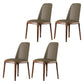 Scandinavian Style Wood Dining Chairs Dining Room Armless Solid Back Chair Khaki 4 Piece Set Walnut Clearhalo ' kitchen&dining_furn' 'Dining Chairs' 'Dining Tables & Seating' 'dining_chair' 'furn' 'furn_dining_chair' 'Furniture' 'furniture_dining_chair' 'Kitchen & Dining Furniture' 'kitchen' 3702474