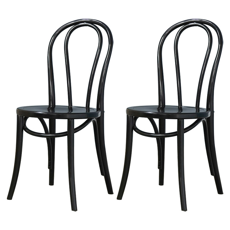 Bentwood Armless Side Dining Chairs Country Style Wood Dining Room Chair Black Natural 2 Piece Set Clearhalo ' kitchen&dining_furn' 'Dining Chairs' 'Dining Tables & Seating' 'dining_chair' 'furn' 'furn_dining_chair' 'Furniture' 'furniture_dining_chair' 'Kitchen & Dining Furniture' 'kitchen' 3702488