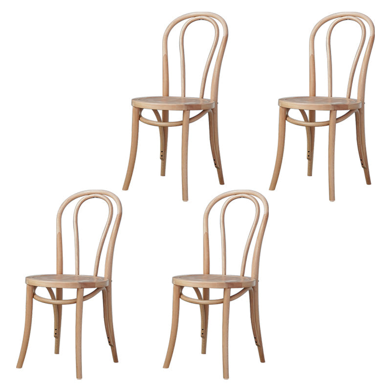 Bentwood Armless Side Dining Chairs Country Style Wood Dining Room Chair Wood Natural 4 Piece Set Clearhalo ' kitchen&dining_furn' 'Dining Chairs' 'Dining Tables & Seating' 'dining_chair' 'furn' 'furn_dining_chair' 'Furniture' 'furniture_dining_chair' 'Kitchen & Dining Furniture' 'kitchen' 3702500