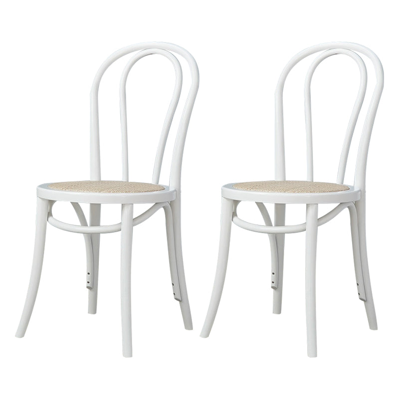 Bentwood Armless Side Dining Chairs Country Style Wood Dining Room Chair White Brown 2 Piece Set Clearhalo ' kitchen&dining_furn' 'Dining Chairs' 'Dining Tables & Seating' 'dining_chair' 'furn' 'furn_dining_chair' 'Furniture' 'furniture_dining_chair' 'Kitchen & Dining Furniture' 'kitchen' 3702508