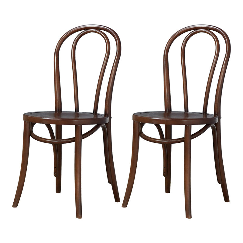 Bentwood Armless Side Dining Chairs Country Style Wood Dining Room Chair Walnut Natural 2 Piece Set Clearhalo ' kitchen&dining_furn' 'Dining Chairs' 'Dining Tables & Seating' 'dining_chair' 'furn' 'furn_dining_chair' 'Furniture' 'furniture_dining_chair' 'Kitchen & Dining Furniture' 'kitchen' 3702514