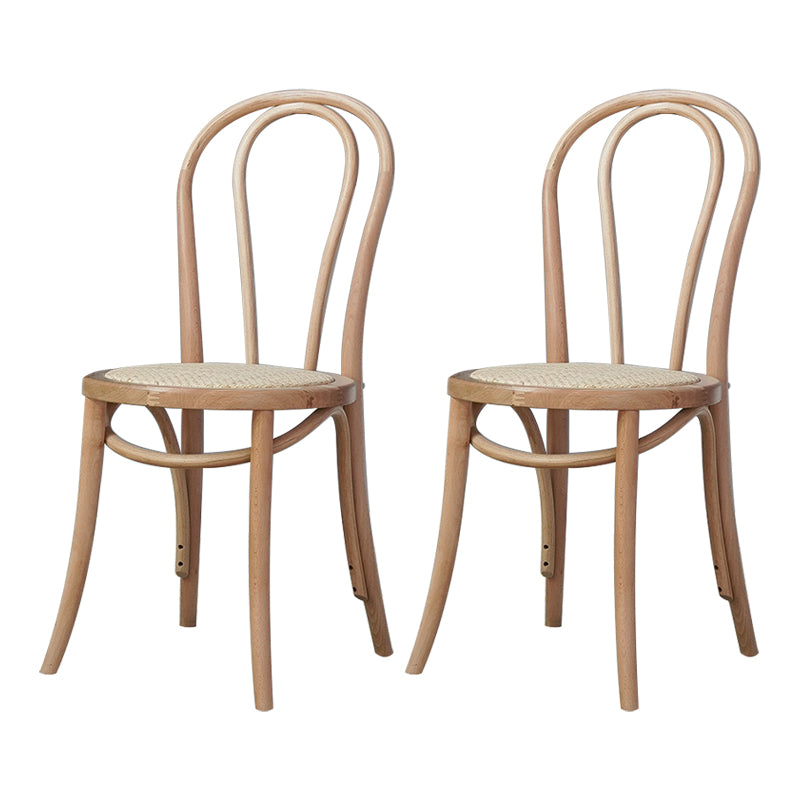 Bentwood Armless Side Dining Chairs Country Style Wood Dining Room Chair Wood Brown 2 Piece Set Clearhalo ' kitchen&dining_furn' 'Dining Chairs' 'Dining Tables & Seating' 'dining_chair' 'furn' 'furn_dining_chair' 'Furniture' 'furniture_dining_chair' 'Kitchen & Dining Furniture' 'kitchen' 3702517