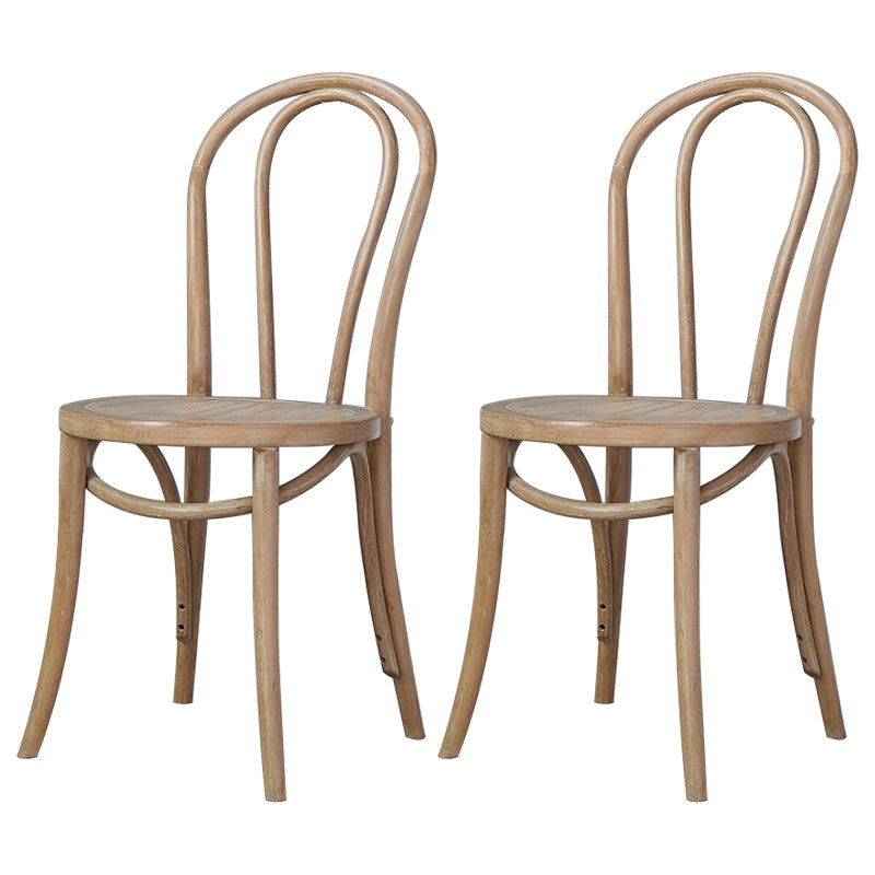 Bentwood Armless Side Dining Chairs Country Style Wood Dining Room Chair Distressed Wood Natural 2 Piece Set Clearhalo ' kitchen&dining_furn' 'Dining Chairs' 'Dining Tables & Seating' 'dining_chair' 'furn' 'furn_dining_chair' 'Furniture' 'furniture_dining_chair' 'Kitchen & Dining Furniture' 'kitchen' 3702522