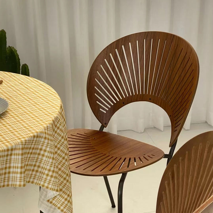 Scandinavian Style Open Back Dining Side Chair with Metal Legs Armless Side Chairs for Home Clearhalo ' kitchen&dining_furn' 'Dining Chairs' 'Dining Tables & Seating' 'dining_chair' 'furn' 'furn_dining_chair' 'Furniture' 'furniture_dining_chair' 'Kitchen & Dining Furniture' 'kitchen' 3702538