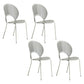 Scandinavian Style Open Back Dining Side Chair with Metal Legs Armless Side Chairs for Home Grey 4 Piece Set Silver Clearhalo ' kitchen&dining_furn' 'Dining Chairs' 'Dining Tables & Seating' 'dining_chair' 'furn' 'furn_dining_chair' 'Furniture' 'furniture_dining_chair' 'Kitchen & Dining Furniture' 'kitchen' 3702541