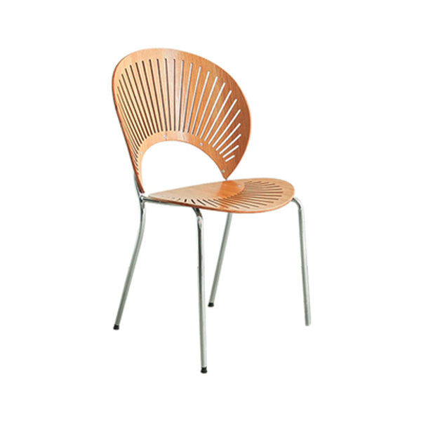 Scandinavian Style Open Back Dining Side Chair with Metal Legs Armless Side Chairs for Home Wood 1 Piece Silver Clearhalo ' kitchen&dining_furn' 'Dining Chairs' 'Dining Tables & Seating' 'dining_chair' 'furn' 'furn_dining_chair' 'Furniture' 'furniture_dining_chair' 'Kitchen & Dining Furniture' 'kitchen' 3702543