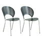 Scandinavian Style Open Back Dining Side Chair with Metal Legs Armless Side Chairs for Home Black 2 Piece Set Silver Clearhalo ' kitchen&dining_furn' 'Dining Chairs' 'Dining Tables & Seating' 'dining_chair' 'furn' 'furn_dining_chair' 'Furniture' 'furniture_dining_chair' 'Kitchen & Dining Furniture' 'kitchen' 3702551