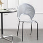 Scandinavian Style Open Back Dining Side Chair with Metal Legs Armless Side Chairs for Home Grey 1 Piece Black Clearhalo ' kitchen&dining_furn' 'Dining Chairs' 'Dining Tables & Seating' 'dining_chair' 'furn' 'furn_dining_chair' 'Furniture' 'furniture_dining_chair' 'Kitchen & Dining Furniture' 'kitchen' 3702554