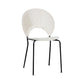 Scandinavian Style Open Back Dining Side Chair with Metal Legs Armless Side Chairs for Home White 1 Piece Black Clearhalo ' kitchen&dining_furn' 'Dining Chairs' 'Dining Tables & Seating' 'dining_chair' 'furn' 'furn_dining_chair' 'Furniture' 'furniture_dining_chair' 'Kitchen & Dining Furniture' 'kitchen' 3702566