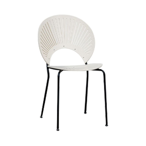 Scandinavian Style Open Back Dining Side Chair with Metal Legs Armless Side Chairs for Home White 1 Piece Black Clearhalo ' kitchen&dining_furn' 'Dining Chairs' 'Dining Tables & Seating' 'dining_chair' 'furn' 'furn_dining_chair' 'Furniture' 'furniture_dining_chair' 'Kitchen & Dining Furniture' 'kitchen' 3702566