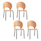 Scandinavian Style Open Back Dining Side Chair with Metal Legs Armless Side Chairs for Home Wood 4 Piece Set Black Clearhalo ' kitchen&dining_furn' 'Dining Chairs' 'Dining Tables & Seating' 'dining_chair' 'furn' 'furn_dining_chair' 'Furniture' 'furniture_dining_chair' 'Kitchen & Dining Furniture' 'kitchen' 3702571