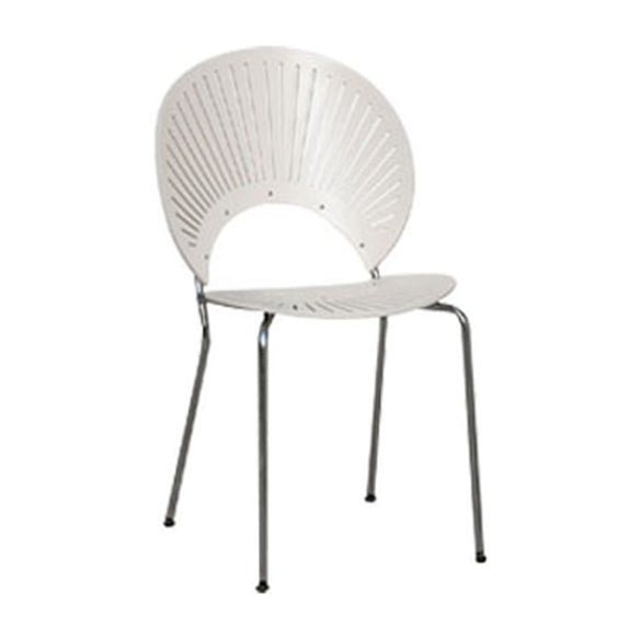 Scandinavian Style Open Back Dining Side Chair with Metal Legs Armless Side Chairs for Home White 1 Piece Silver Clearhalo ' kitchen&dining_furn' 'Dining Chairs' 'Dining Tables & Seating' 'dining_chair' 'furn' 'furn_dining_chair' 'Furniture' 'furniture_dining_chair' 'Kitchen & Dining Furniture' 'kitchen' 3702572