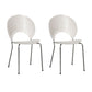 Scandinavian Style Open Back Dining Side Chair with Metal Legs Armless Side Chairs for Home White 2 Piece Set Silver Clearhalo ' kitchen&dining_furn' 'Dining Chairs' 'Dining Tables & Seating' 'dining_chair' 'furn' 'furn_dining_chair' 'Furniture' 'furniture_dining_chair' 'Kitchen & Dining Furniture' 'kitchen' 3702573