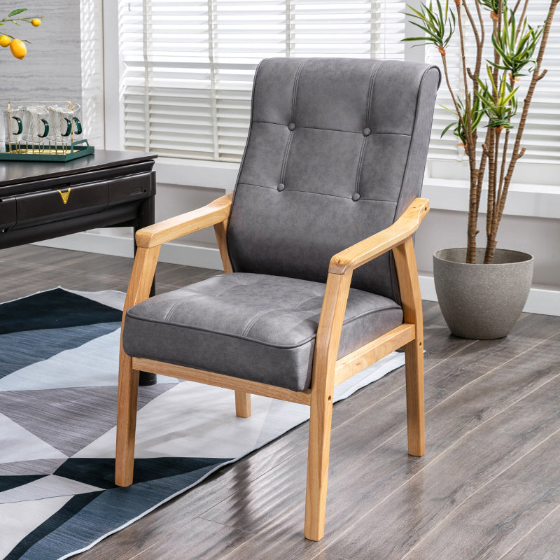 Traditional Kitchen Dining Chair Solid Back Dining Side Chair with Wooden Legs Natural Fabric 1 Piece Clearhalo ' kitchen&dining_furn' 'Dining Chairs' 'Dining Tables & Seating' 'dining_chair' 'furn' 'furn_dining_chair' 'Furniture' 'furniture_dining_chair' 'Kitchen & Dining Furniture' 'kitchen' 3702576