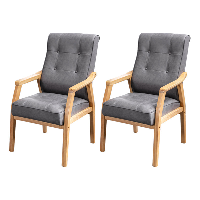 Traditional Kitchen Dining Chair Solid Back Dining Side Chair with Wooden Legs Natural Fabric 2 Piece Set Clearhalo ' kitchen&dining_furn' 'Dining Chairs' 'Dining Tables & Seating' 'dining_chair' 'furn' 'furn_dining_chair' 'Furniture' 'furniture_dining_chair' 'Kitchen & Dining Furniture' 'kitchen' 3702577