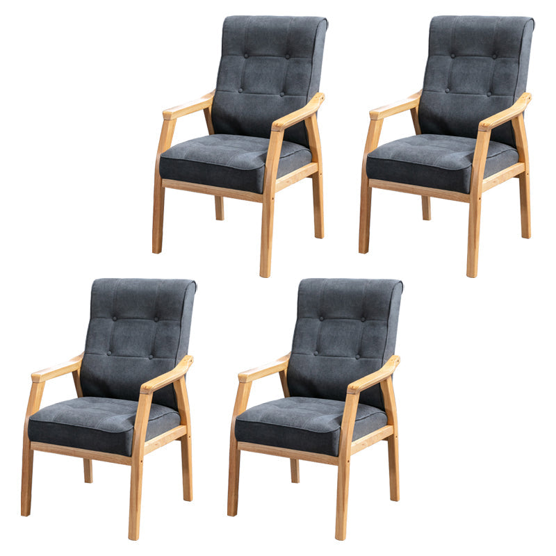 Traditional Kitchen Dining Chair Solid Back Dining Side Chair with Wooden Legs Natural Velour 4 Piece Set Clearhalo ' kitchen&dining_furn' 'Dining Chairs' 'Dining Tables & Seating' 'dining_chair' 'furn' 'furn_dining_chair' 'Furniture' 'furniture_dining_chair' 'Kitchen & Dining Furniture' 'kitchen' 3702586