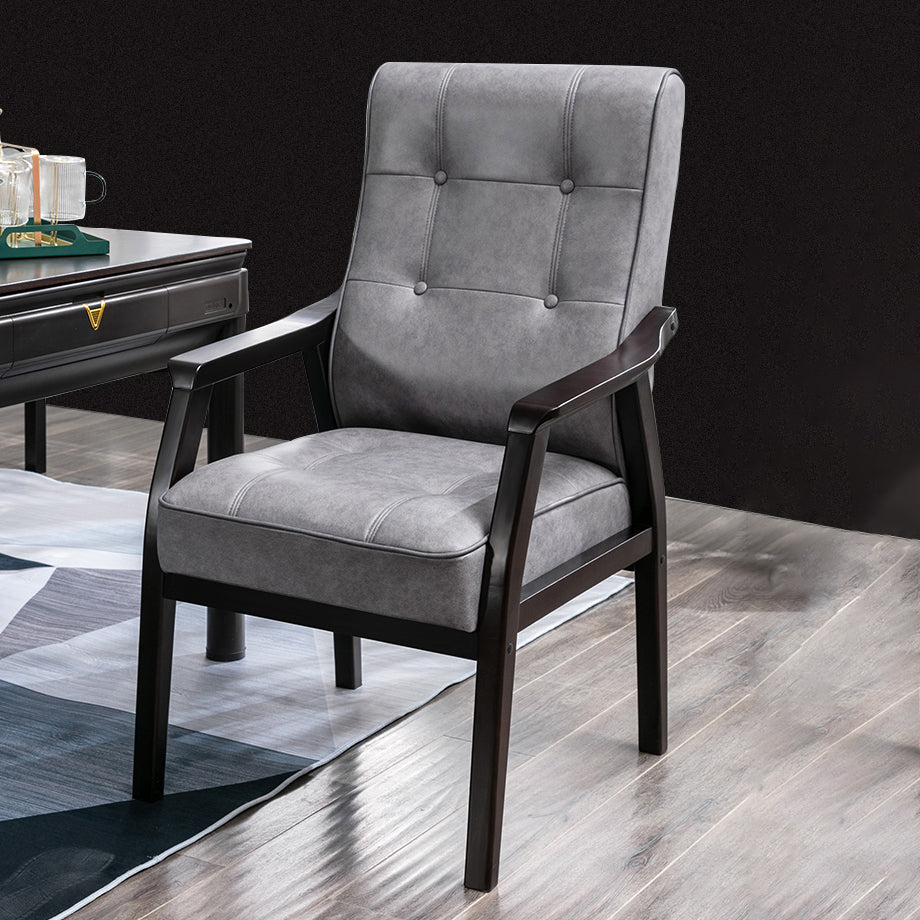 Traditional Kitchen Dining Chair Solid Back Dining Side Chair with Wooden Legs Clearhalo ' kitchen&dining_furn' 'Dining Chairs' 'Dining Tables & Seating' 'dining_chair' 'furn' 'furn_dining_chair' 'Furniture' 'furniture_dining_chair' 'Kitchen & Dining Furniture' 'kitchen' 3702591