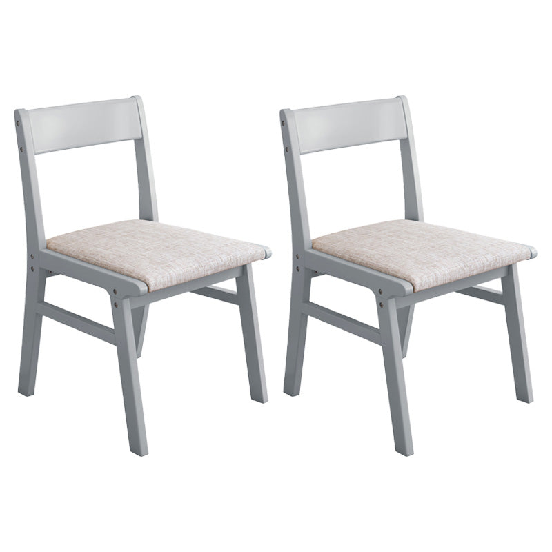 Home Contemporary Side Chair Open Back Upholstered Wood Dining Room Chair Grey 2 Piece Set Gray Clearhalo ' kitchen&dining_furn' 'Dining Chairs' 'Dining Tables & Seating' 'dining_chair' 'furn' 'furn_dining_chair' 'Furniture' 'furniture_dining_chair' 'Kitchen & Dining Furniture' 'kitchen' 3702598