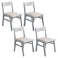 Home Contemporary Side Chair Open Back Upholstered Wood Dining Room Chair Grey 4 Piece Set Gray Clearhalo ' kitchen&dining_furn' 'Dining Chairs' 'Dining Tables & Seating' 'dining_chair' 'furn' 'furn_dining_chair' 'Furniture' 'furniture_dining_chair' 'Kitchen & Dining Furniture' 'kitchen' 3702601