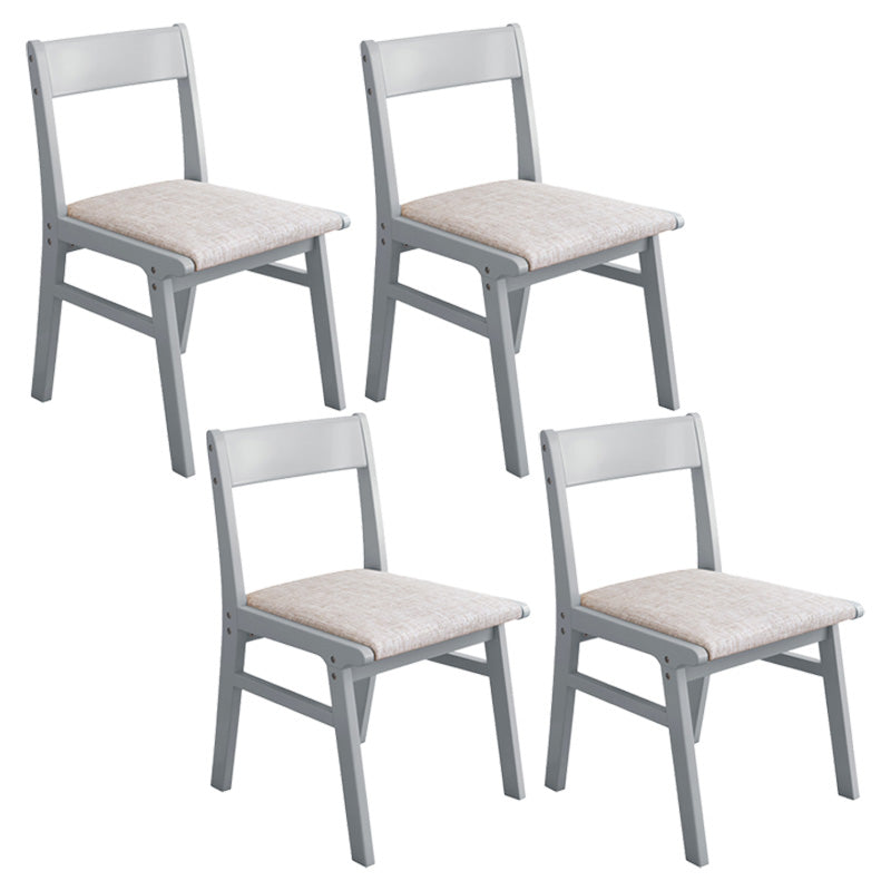 Home Contemporary Side Chair Open Back Upholstered Wood Dining Room Chair Grey 4 Piece Set Gray Clearhalo ' kitchen&dining_furn' 'Dining Chairs' 'Dining Tables & Seating' 'dining_chair' 'furn' 'furn_dining_chair' 'Furniture' 'furniture_dining_chair' 'Kitchen & Dining Furniture' 'kitchen' 3702601