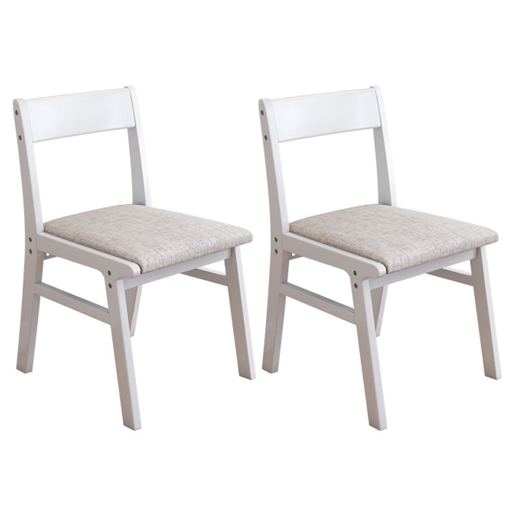Home Contemporary Side Chair Open Back Upholstered Wood Dining Room Chair Grey 2 Piece Set White Clearhalo ' kitchen&dining_furn' 'Dining Chairs' 'Dining Tables & Seating' 'dining_chair' 'furn' 'furn_dining_chair' 'Furniture' 'furniture_dining_chair' 'Kitchen & Dining Furniture' 'kitchen' 3702605