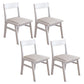 Home Contemporary Side Chair Open Back Upholstered Wood Dining Room Chair Grey 4 Piece Set White Clearhalo ' kitchen&dining_furn' 'Dining Chairs' 'Dining Tables & Seating' 'dining_chair' 'furn' 'furn_dining_chair' 'Furniture' 'furniture_dining_chair' 'Kitchen & Dining Furniture' 'kitchen' 3702607