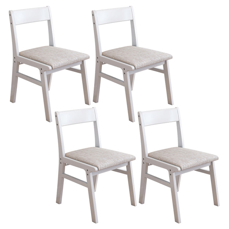 Home Contemporary Side Chair Open Back Upholstered Wood Dining Room Chair Grey 4 Piece Set White Clearhalo ' kitchen&dining_furn' 'Dining Chairs' 'Dining Tables & Seating' 'dining_chair' 'furn' 'furn_dining_chair' 'Furniture' 'furniture_dining_chair' 'Kitchen & Dining Furniture' 'kitchen' 3702607