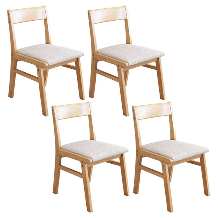 Home Contemporary Side Chair Open Back Upholstered Wood Dining Room Chair Grey 4 Piece Set Natural Wood Clearhalo ' kitchen&dining_furn' 'Dining Chairs' 'Dining Tables & Seating' 'dining_chair' 'furn' 'furn_dining_chair' 'Furniture' 'furniture_dining_chair' 'Kitchen & Dining Furniture' 'kitchen' 3702613