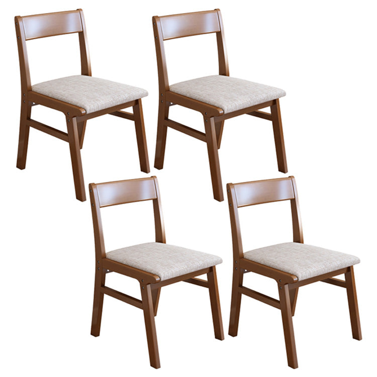 Home Contemporary Side Chair Open Back Upholstered Wood Dining Room Chair Grey 4 Piece Set Walnut Clearhalo ' kitchen&dining_furn' 'Dining Chairs' 'Dining Tables & Seating' 'dining_chair' 'furn' 'furn_dining_chair' 'Furniture' 'furniture_dining_chair' 'Kitchen & Dining Furniture' 'kitchen' 3702616
