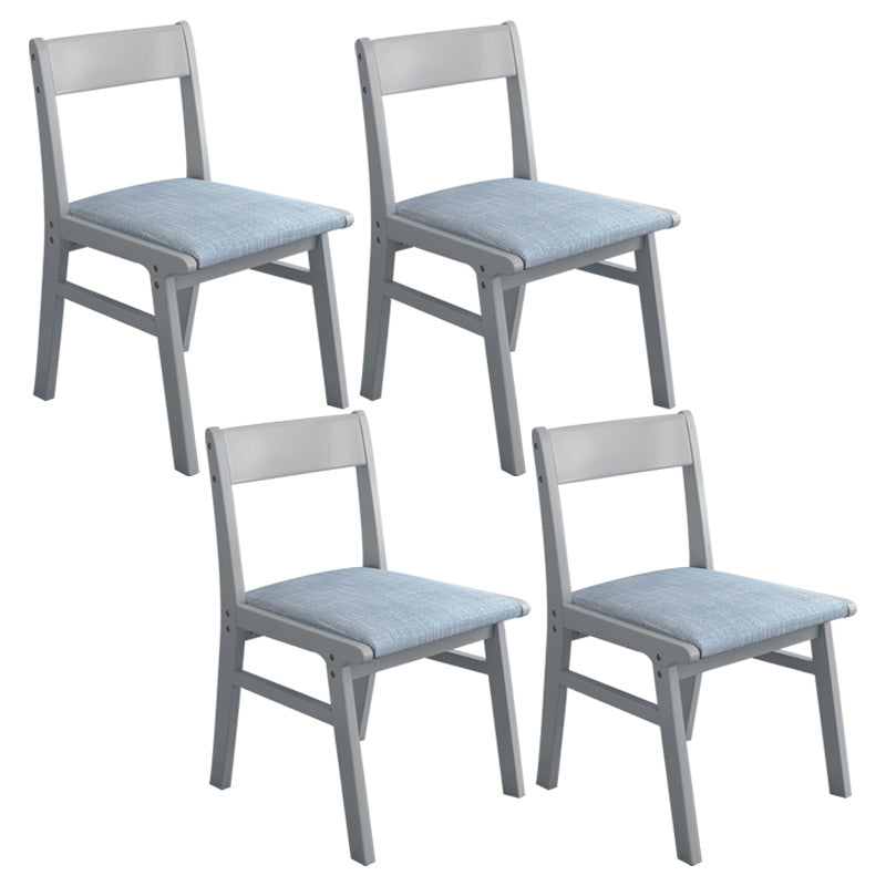 Home Contemporary Side Chair Open Back Upholstered Wood Dining Room Chair Blue 4 Piece Set Gray Clearhalo ' kitchen&dining_furn' 'Dining Chairs' 'Dining Tables & Seating' 'dining_chair' 'furn' 'furn_dining_chair' 'Furniture' 'furniture_dining_chair' 'Kitchen & Dining Furniture' 'kitchen' 3702619