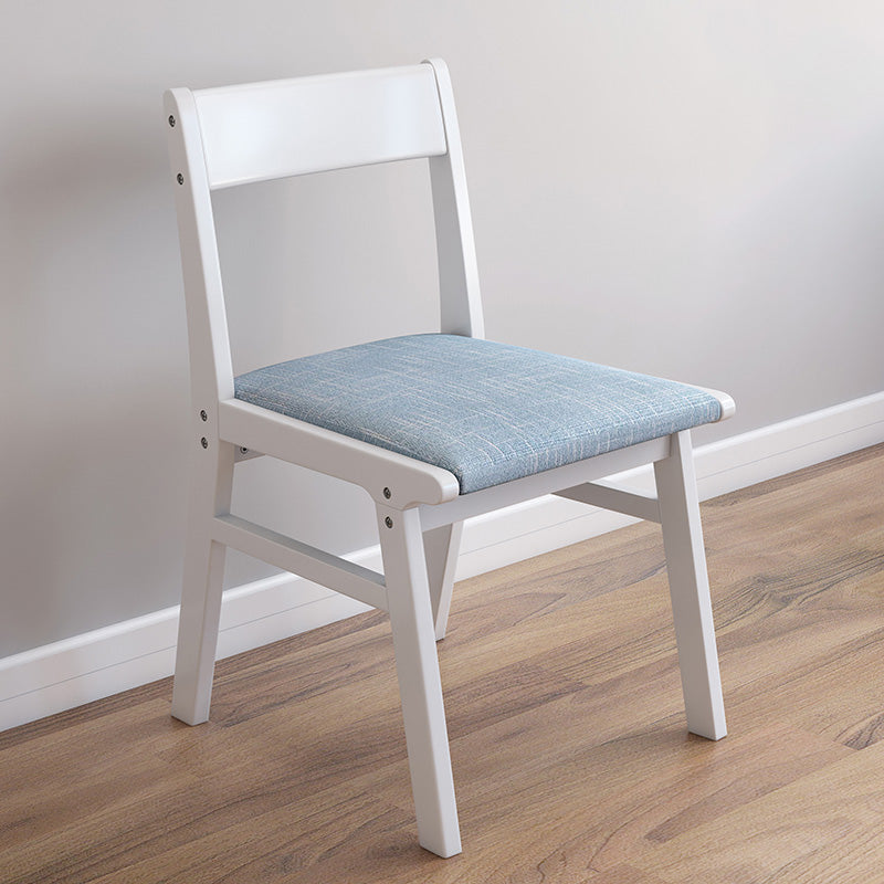 Home Contemporary Side Chair Open Back Upholstered Wood Dining Room Chair Blue 1 Piece White Clearhalo ' kitchen&dining_furn' 'Dining Chairs' 'Dining Tables & Seating' 'dining_chair' 'furn' 'furn_dining_chair' 'Furniture' 'furniture_dining_chair' 'Kitchen & Dining Furniture' 'kitchen' 3702620