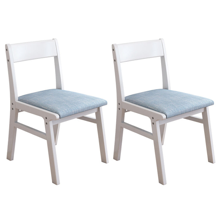 Home Contemporary Side Chair Open Back Upholstered Wood Dining Room Chair Blue 2 Piece Set White Clearhalo ' kitchen&dining_furn' 'Dining Chairs' 'Dining Tables & Seating' 'dining_chair' 'furn' 'furn_dining_chair' 'Furniture' 'furniture_dining_chair' 'Kitchen & Dining Furniture' 'kitchen' 3702621
