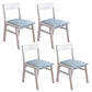 Home Contemporary Side Chair Open Back Upholstered Wood Dining Room Chair Blue 4 Piece Set White Clearhalo ' kitchen&dining_furn' 'Dining Chairs' 'Dining Tables & Seating' 'dining_chair' 'furn' 'furn_dining_chair' 'Furniture' 'furniture_dining_chair' 'Kitchen & Dining Furniture' 'kitchen' 3702622