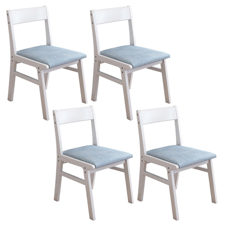 Home Contemporary Side Chair Open Back Upholstered Wood Dining Room Chair Blue 4 Piece Set White Clearhalo ' kitchen&dining_furn' 'Dining Chairs' 'Dining Tables & Seating' 'dining_chair' 'furn' 'furn_dining_chair' 'Furniture' 'furniture_dining_chair' 'Kitchen & Dining Furniture' 'kitchen' 3702622