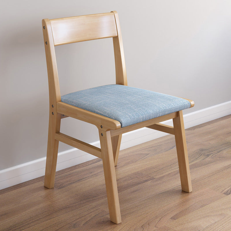 Home Contemporary Side Chair Open Back Upholstered Wood Dining Room Chair Blue 1 Piece Natural Wood Clearhalo ' kitchen&dining_furn' 'Dining Chairs' 'Dining Tables & Seating' 'dining_chair' 'furn' 'furn_dining_chair' 'Furniture' 'furniture_dining_chair' 'Kitchen & Dining Furniture' 'kitchen' 3702623