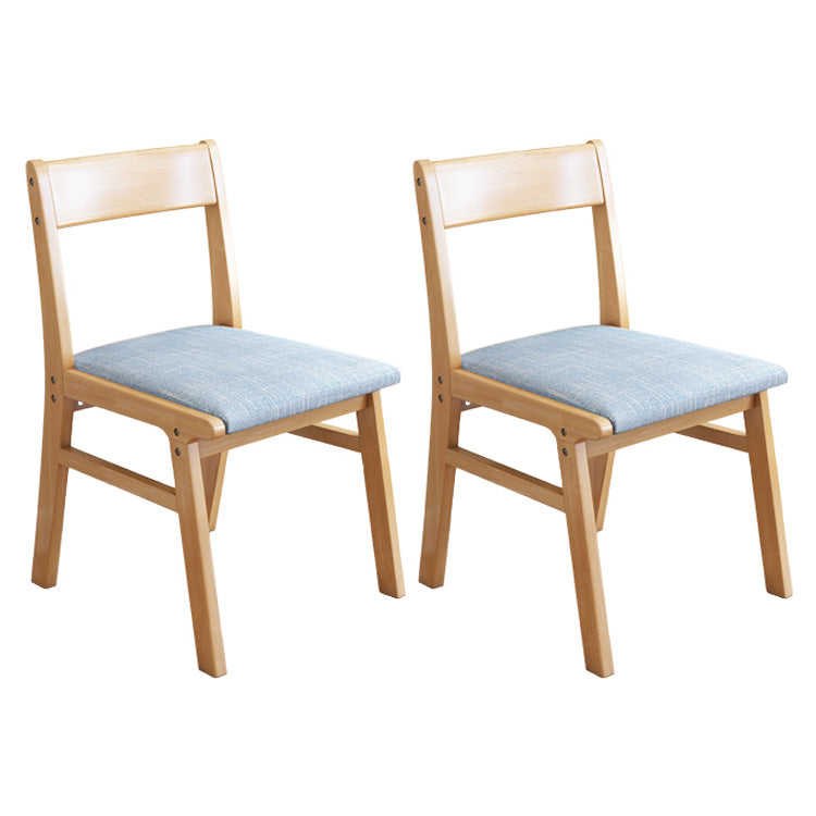 Home Contemporary Side Chair Open Back Upholstered Wood Dining Room Chair Blue 2 Piece Set Natural Wood Clearhalo ' kitchen&dining_furn' 'Dining Chairs' 'Dining Tables & Seating' 'dining_chair' 'furn' 'furn_dining_chair' 'Furniture' 'furniture_dining_chair' 'Kitchen & Dining Furniture' 'kitchen' 3702624