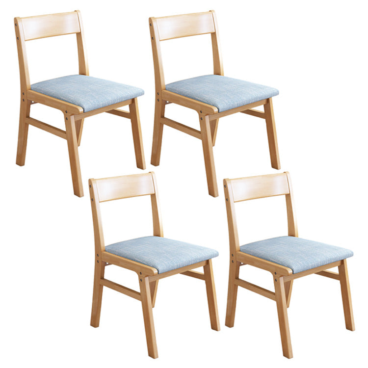 Home Contemporary Side Chair Open Back Upholstered Wood Dining Room Chair Blue 4 Piece Set Natural Wood Clearhalo ' kitchen&dining_furn' 'Dining Chairs' 'Dining Tables & Seating' 'dining_chair' 'furn' 'furn_dining_chair' 'Furniture' 'furniture_dining_chair' 'Kitchen & Dining Furniture' 'kitchen' 3702625